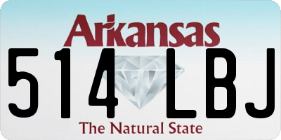 AR license plate 514LBJ