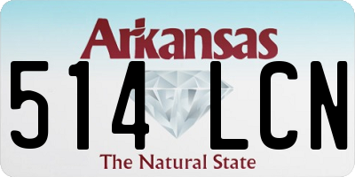 AR license plate 514LCN