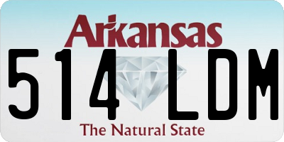 AR license plate 514LDM