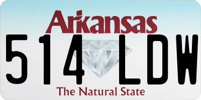 AR license plate 514LDW