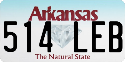 AR license plate 514LEB