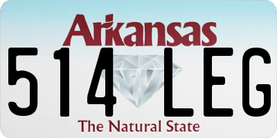 AR license plate 514LEG