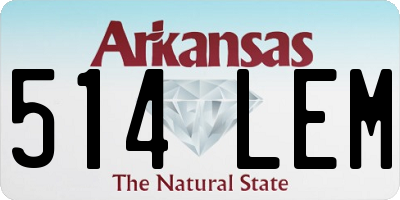 AR license plate 514LEM