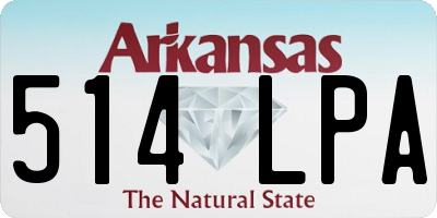 AR license plate 514LPA