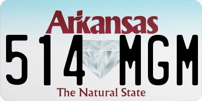 AR license plate 514MGM