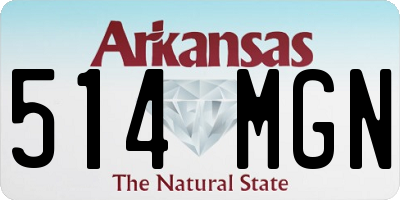 AR license plate 514MGN