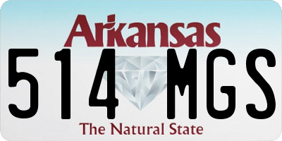 AR license plate 514MGS