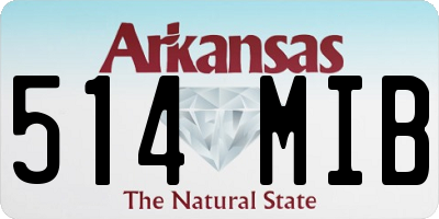 AR license plate 514MIB