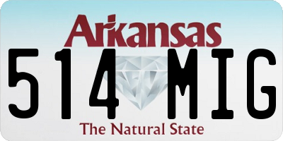 AR license plate 514MIG