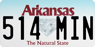 AR license plate 514MIN