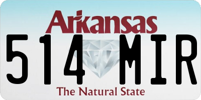 AR license plate 514MIR