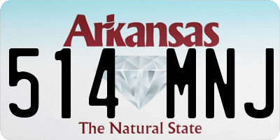AR license plate 514MNJ