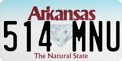 AR license plate 514MNU