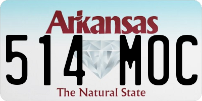 AR license plate 514MOC