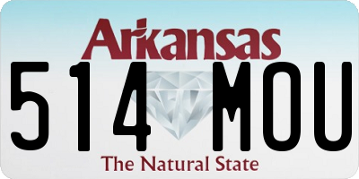 AR license plate 514MOU