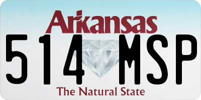 AR license plate 514MSP