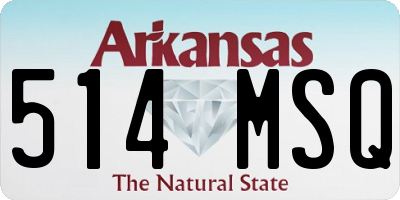 AR license plate 514MSQ