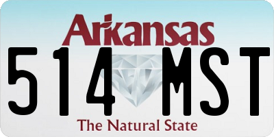 AR license plate 514MST