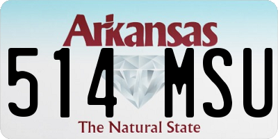 AR license plate 514MSU