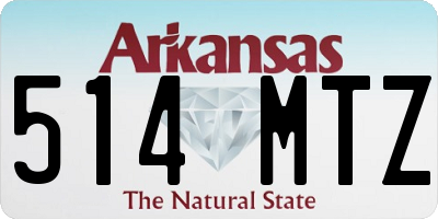 AR license plate 514MTZ