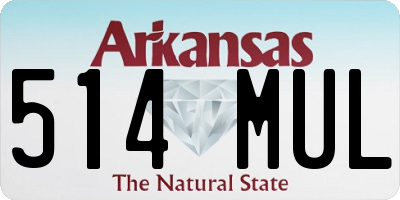 AR license plate 514MUL