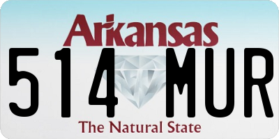 AR license plate 514MUR