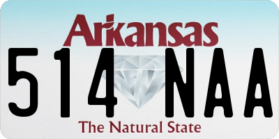 AR license plate 514NAA
