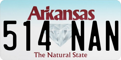 AR license plate 514NAN