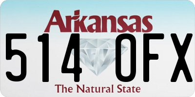 AR license plate 514OFX