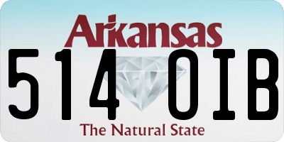 AR license plate 514OIB