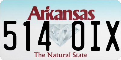 AR license plate 514OIX