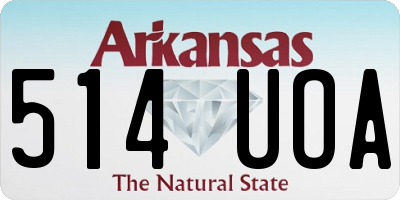AR license plate 514UOA
