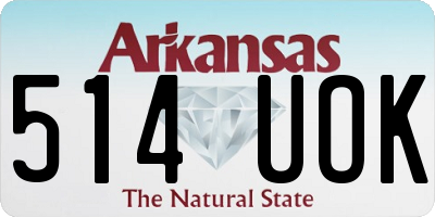 AR license plate 514UOK