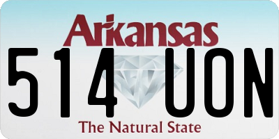 AR license plate 514UON