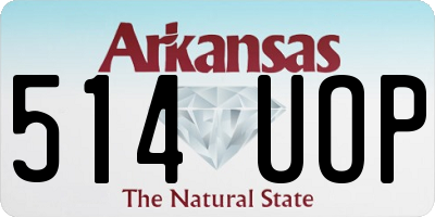 AR license plate 514UOP