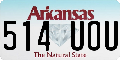 AR license plate 514UOU