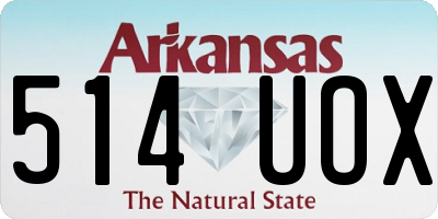 AR license plate 514UOX