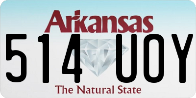 AR license plate 514UOY