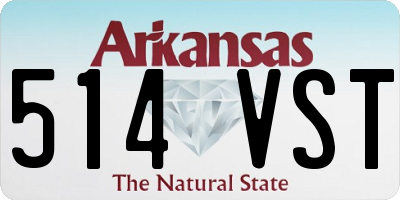 AR license plate 514VST