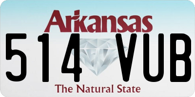 AR license plate 514VUB
