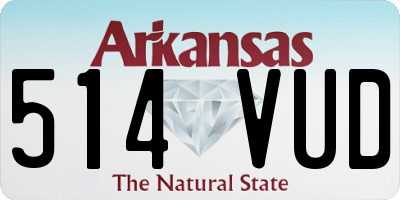 AR license plate 514VUD