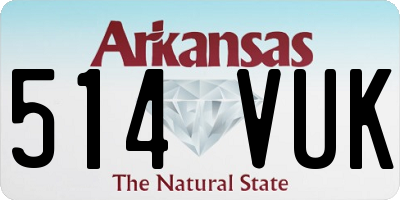 AR license plate 514VUK