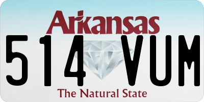 AR license plate 514VUM
