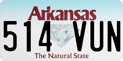 AR license plate 514VUN