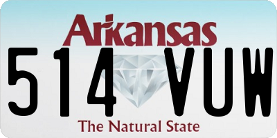 AR license plate 514VUW