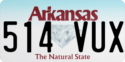AR license plate 514VUX