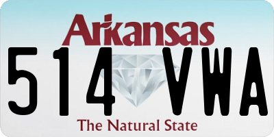 AR license plate 514VWA