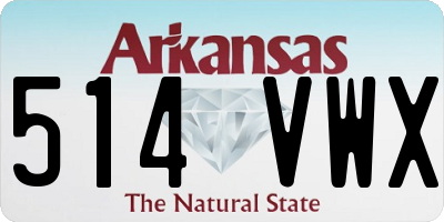 AR license plate 514VWX