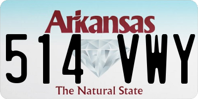AR license plate 514VWY