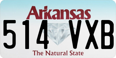 AR license plate 514VXB